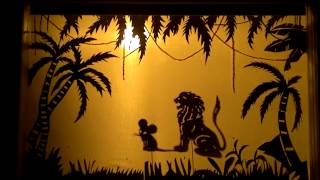 Shadow puppet show the lion and the mouse [upl. by Moser]