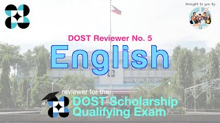 DOST Scholarship Qualifying Exam Reviewer No 5 English  reviewcentral dostscholar dost [upl. by Hera]