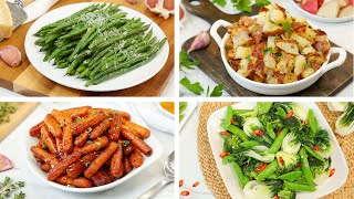 4 Healthy Side Dishes  Easy  Delicious Weeknight Dinner Recipes [upl. by Gabe875]