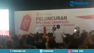 Yuli Kartini Mendapat Sepeda dari Presiden Jokowi saat acara Peluncuran PPh Final di JX Internationa [upl. by Perlis]