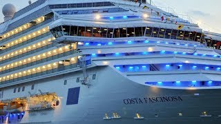 Cruise Costa Fascinosa HD 1080p Suite cabin Mediterranean sea cruise [upl. by Itsyrk]