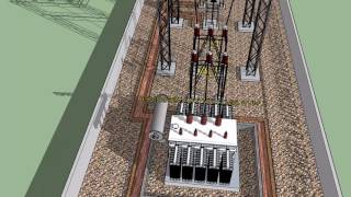 3D Animation of 3311KV Substation Outdoor Section [upl. by Danziger]