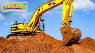 Ready Set Dig 🦺 Diggers For Kids Diggers At Work [upl. by Orsino]