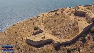 Palamidi fortress in Nafplio Greek Παλαμήδι Drone Aerial Video  Greece [upl. by Eilama965]