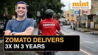 Zomato Stocks Surge Three Times From IPO Price  Founder Deepinder Goyal Turns Billionaire [upl. by Gerardo]