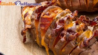 Patate americane con cheddar e bacon  Ricetta in 1 minuto [upl. by Ardyaf]