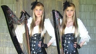 IRON MAIDEN  Dance of Death Harp Twins ELECTRIC HARP METAL [upl. by Nahshunn]