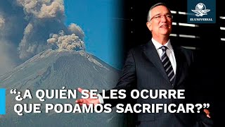 Para quotcalmarquot al volcán Popocatépetl Salinas Pliego sugiere sacrificio [upl. by Hakan815]