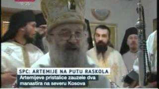 Pristalice Artemija zauzimaju kosovske manastire [upl. by Naashar]