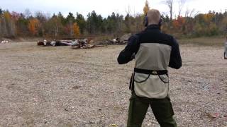 Skeet shooting with a Cooey 840 12 gauge [upl. by Aivad]