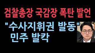 검찰총장 국감장 폭탄 발언 민주당 탄핵 난리났다 quot수사지휘권 발동quot [upl. by Aivlys]