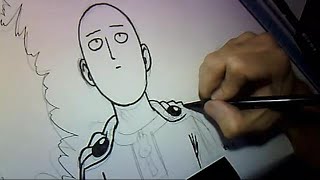 Yusuke Murata Live drawing One Punch Man Timelapse 100 [upl. by Tinya]