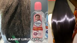 RAMBUT LURUS DALAM SEKEJAB  TUKANG SALON MENANGIS MELIHAT CARA INI 😂 [upl. by Damha]