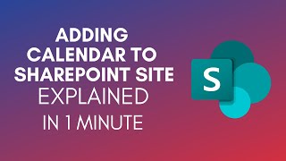 How To Add Calendar To SharePoint Site 2024 [upl. by Rialb]