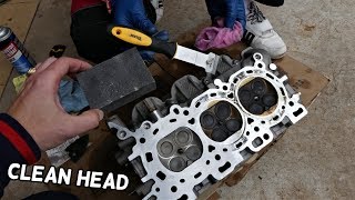 HOW TO CLEAN PREPARE CYLINDER HEAD AND BLOCK FOR HEAD GASKET [upl. by Aivart]