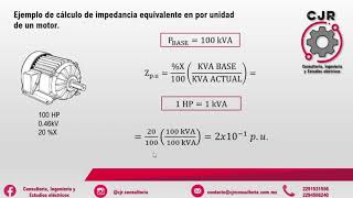 CÁLCULO DE IMPEDANCIA EQUIVALENTE EN POR UNIDAD DE UN MOTOR [upl. by Azarria]