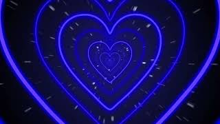 Neon Heart Background 💙 Blue Hearts Background  Led Lights Heart Background Video  Heart Wallpaper [upl. by Akiner]