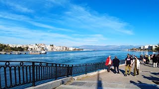 CHALKIDA Walking Tour Natural City Sounds  The City Of CRAZY WATERS  GREECE [upl. by Htims664]