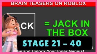 Brain Teasers on roblox decode Answer Stage 2140 [upl. by Cathleen]