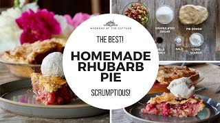 The best HOMEMADE RHUBARB PIE [upl. by Holden]