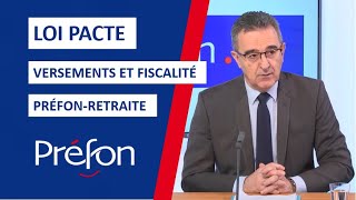 Versements et fiscalité PréfonRetraite [upl. by Ahseryt]