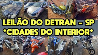 LEILÃO DO DETRANSP EM SERRANA  DESCALVADO  JABOTICABAL E RIBEIRÃO PRETO muitas motos baratas [upl. by Mack131]