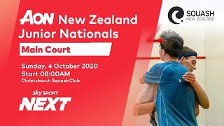 Day 3  MAIN COURT  Aon New Zealand Junior Squash Nationals [upl. by Camila]