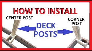 How to Install Deck Railing Post  Build and Attach Posts Center and Corner Complete Guide [upl. by Araec]