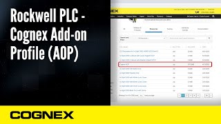 Rockwell PLC Cognex AOP  Cognex Support [upl. by Zola]