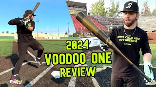 Hitting with the 2024 DEMARINI VOODOO ONE  BBCOR Baseball Bat Review [upl. by Weingartner649]