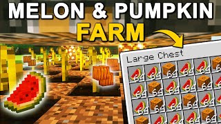 EASY Automatic Melon  Pumpkin Farm in Minecraft 121 Tutorial [upl. by Durkee]