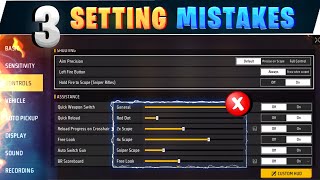 Top 3 Headshot setting mistakes ❌  Free fire headshot setting tamil  One tap sensitivity ✅ [upl. by Abixah354]