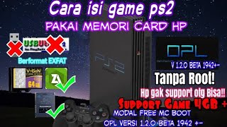 TERBARU DARI SAYA Cara Isi Game Ps2 ISO Ke Memori Card Hp  SD Card Berformat EXFAT  Copy Paste [upl. by Naul]