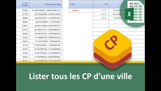 Lister tous les codes postaux au choix dune ville [upl. by Alderson]