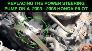 Replace Power Steering Pump on Honda Pilot in near realtime [upl. by Binky637]