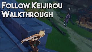 Genshin Impact Follow Keijirou  Walkthrough Tailing  Stealth Mission [upl. by Eiralih]