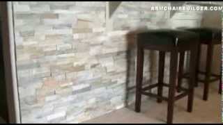 Wall Stone Installation Lowes Desert Quartz Ledgestone [upl. by Mad551]