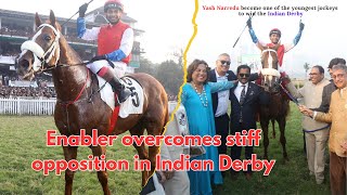 ENABLER wins The HPSL Indian Derby Gr1 [upl. by Adiehsar]