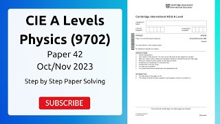 CIE A Levels Physics  970242  OctNov 2023 [upl. by Zosi]