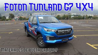 Review Fotón Tunland G7 4x4 2022 un motor hecho por FotónAceite y Alcohol [upl. by Enyad]