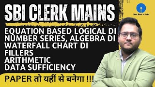 SBI CLERK Mains Quant 2023  Logical DI  Algebra  DS  SBI CLERK Mains Level DI  Harshal Sir [upl. by Stclair]