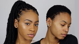 DIY FAUX LOCS ON SHORT HAIR [upl. by Anaitit858]