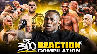 Israel Adesanyas BEST Reactions To UFC 300 Fighters [upl. by Kruse]