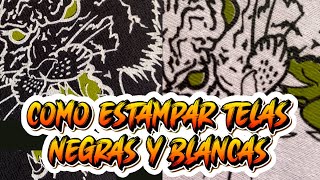 como estampar telas negras y blancas con el mismo diseño imprimir plastisol blanco prendas negras [upl. by Henson791]