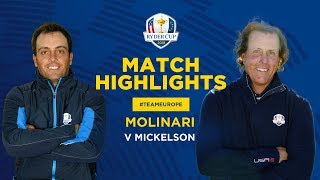 Molinari v Mickelson  Ryder Cup Sunday Singles Highlights [upl. by Siuluj]