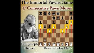 The Immortal Pawns Game  17 Consecutive Moves  Diemer vs Heiling 1984 [upl. by Erinna]