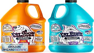 Calyptus Pet Stain and Odor Remover Orange and Enzyme Cleaner Duo Review [upl. by Teteak]