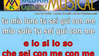 Con Te Partirò Andrea Bocelli amp Sarah Brightman Karaoke [upl. by Aelaza993]