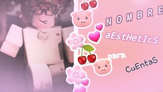 Nombres aesthetics para tu cuenta de Roblox y más 🌸 [upl. by Vizza]