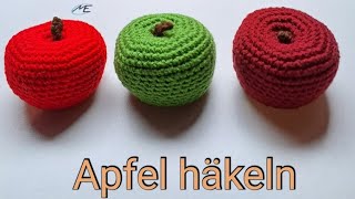 Apfel häkeln für SpielkücheKaufmannsladen [upl. by Adelaja]